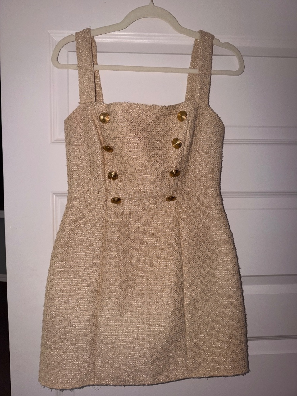 Nookie Queen Mini Dress Cream/Nude XS